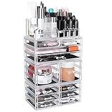 Makeup Organizer mit 12 Schubladen, Kosmetik Aufbewahrungsbox, Schmink...