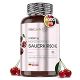 Montmorency Sauerkirschen Kapseln 6000mg (50:1) - 180 vegane Stück - 3 Monate Vorrat -...