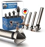 STONE REEF Kegelsenker Set Profi aus HSS Stahl [4-teilig inkl. Aufbewahrungsbox] - Senker,...