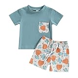 Kleinkind Neugeborene Jungen Mädchen Kleidung Kuh Drucke Kurzarm Tops Shorts 2er Kleidung...