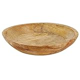 Obstschale Früchteschale Servierschale Schüssel Holzschale aus Holz, 30 x 6,5...