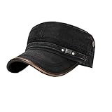 behone Military Cap, Herren Baumwolle Army Kappe Cadet Hat, Military Army Cap, Herren...