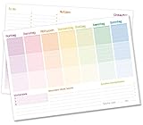 Wochenplaner Block A4 ohne festes Datum [Rainbow] 50 Blatt |Terminplaner mit To-Do-Liste,...