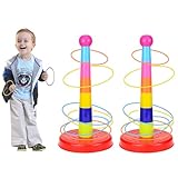 Ringwurfspiel Wurfspiel 2Set mit 30pcs Ringe, Kindergeburtstag Spiele Werfen Wurfspiel,...