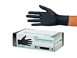 Nitrilhandschuhe 90 Stück Box (XXL, Schwarz) Einweghandschuhe,...