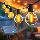 btfarm Solar Lichterkette Aussen, 36.5M 50+3 LED Lichterkette Glühbirnen Außen Solar G40...