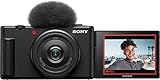 Sony Vlog Kamera ZV-1F | Digitalkamera (Klapp- und drehbares Display, 4K Video, Slow-...