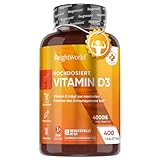 Vitamin D3 4000 IE - 400 Tabletten (1 Tablette alle 4 Tage) - Sonnenvitamin für...