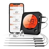 BFOUR 100m Grillthermometer Bluetooth, Fleischthermometer kabelloses mit 4...