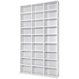 tectake Regal Aufbewahrung, offene Schrank Wand stehend für CDs, DVDs, als Bücherregal,...