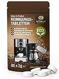 Coffeeano 80 Reinigungstabletten Eco für Kaffeevollautomaten und...