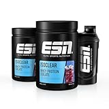 ESN ISOCLEAR Whey Isolate Protein Pulver, Blueberry Iced Tea, 2 x 908 g + Gratis Shaker