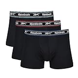 REEBOK Herren Calzoncillos Tipo Bóxer para Hombre, Color Negro, Con Cintura de Nailon,...