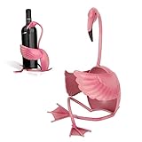 SUNFECILI Flamingo Weinregal Eisen Weinhalter Innovative Esstischdekoration Ornament für...