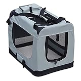 Fudajo Faltbare Transportbox für Haustiere, Größe M (60x42x44 cm), mit...