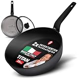 ZWIEGER Innovative Pfanne mit Deckel 28cm - TITAN Schmorpfanne 28 cm hoher Rand,...