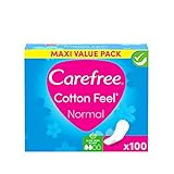 Carefree Slipeinlagen Cotton Feel Normal mit Aloe Vera Duft, 100% atmungsaktiv für ein...