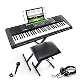 Alesis Melody 61 - Keyboard E-Piano für Anfänger mit Lautsprechern, Klavier Ständer,...