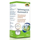 SUNLIFE Spitzwegerich Hustensaft V 200 ml - Hustensirup mit Spitzwegerich -...