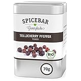 Spicebar - Tellicherry Pfeffer ganz (70g) - Bio Pfefferkörner schwarz aus...