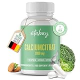 Vitabay Calcium hochdosiert 1000mg VEGAN - 90 Kapseln Calciumcitrat Calcium Citrate...