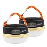 Mostop Campinglampe 2 Pack Camping Licht Laterne LED USB Wiederaufladbare Lampe...