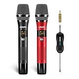 LEKATO Drahtloses Mikrofon, Dual Cordless Metal Dynamic Mic System...