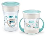 NUK Magic Cup & Mini Magic Cup Trinklernbecher, Duo-Set | auslaufsicherer 360°-Trinkrand...