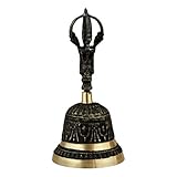 EXCEART Metall Handglocke Vintage Tischglocke Kupfer Retro Weihnachtsglocke Tischklingel...