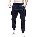 Jogginghose Herren Ohne Unten Männer Joggy Hosen lässige elastische Joggings Sport...