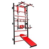 K-Sport: Trainingsset Sprossenwand + Dip Station, Klimmzugstange & Trainingsbank...