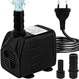 COKDEZ Mini Wasserpumpen(600L/H, 10W), Ultra Leise Aquarium pumpe mit hohem Hub,...