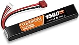 Airsoft-Akku 11,1 V wiederaufladbarer 3S LiPo 1500 mAh 25 C Hobby-Akku mit T-Plug Deans &...