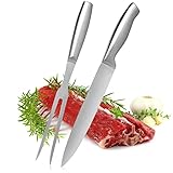 Robin Goods® 2-teiliges Tranchierbesteck-Set - Grill-Besteck aus rostfreiem Edelstahl -...