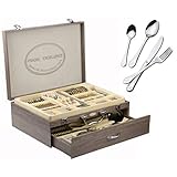 Pradel Excellence D635C Besteck-Set, 84-teilig, Ambiance in einem Holzkasten mit...