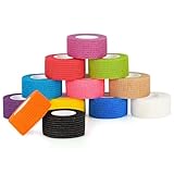 Sagafly 12 Rollen Selbsthaftende Bandage 2,5cm x 4,5m Selbstklebender Verband...