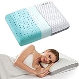 NOFFA Orthopädische Kissen Bett, Ice Silk Kissen Memory Foam, Kleines Kissen...