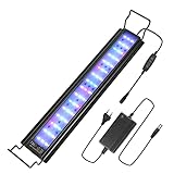 Yakimz 18W Aquarium LED Beleuchtung, RGB Aquarium LED Lampe mit Timer, dimmbare,...