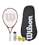 Wilson Federer Tour Tennis-Set, 58,4 cm, inkl. Tragetasche, Wasserflasche und 2...