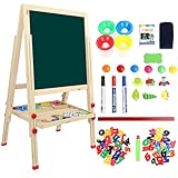 Dripex Kinder Tafel Holz Kindertafel Malerei Holztafel Doppelseitige Kreidetafel und...