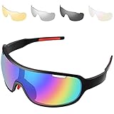 SAWUTPV Fahrradbrille Winddicht Herren Damen TR90 Rahmen Polarisiert Radfahren...