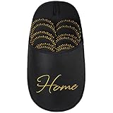 ONVAYA® ABS Gästepantoffel | Home schwarz-gold | 6er Set | Antirutsch Sohle | Hausschuhe...