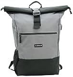 Jennifer Jones - Großer Kurier-Rucksack Roll-Top - 18 bis 22 Liter - Laptopfach &...