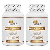 Sowelo - Maca 10:1, Maca Wurzel Extrakt, 90 Tabletten, Hochdosiert, Vitamine B3 und B6,...