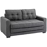 HOMCOM Schlafsofa Klappsofa 2-Sitzer Stoffsofa Bettsofa Sofa mit Schlaffunktion...