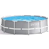 Intex Schwimmbecken Pool, Grau, 366 x 99 cm Frame Pool Set Prism Rondo 26716