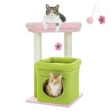 PEQULTI Katzenbaum Blume Katzenturm für Indoor-Katzen mit privater gemütlicher...