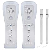 2 WII Controller Fernbedienung Remote Game Linker Controller mit Silikonhülle...