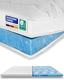 8 cm hoch - Premium Plus Gelschaum-Topper 160x200cm mit RG 50 - Hochwertiger...