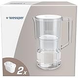 Wessper Aqua Max Basic Wasserfilterkanne 2.5 L Kompatibel Mit Brita Maxtra,...